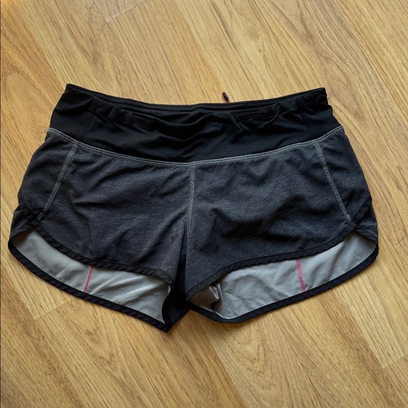 lululemon athletic Black and Dark Gray running Shorts - Picture 1 of 15